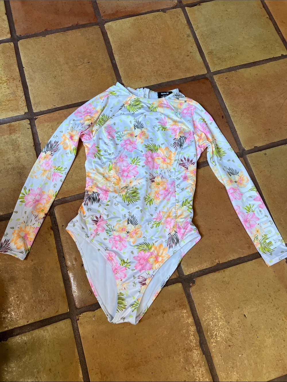 Hurley long sleeve one piece swim suit